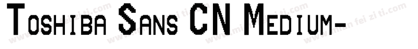 Toshiba Sans CN Medium字体转换